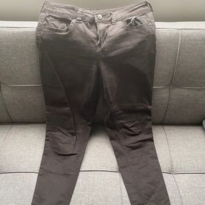 Black Twill Skinny Pants